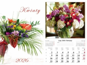Kalendarz 2026 ścienny Kwiaty