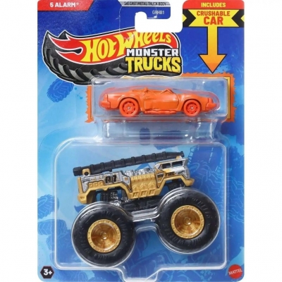 Hot Wheels Monster Trucks Pojazd 1:64 + auto JCG37