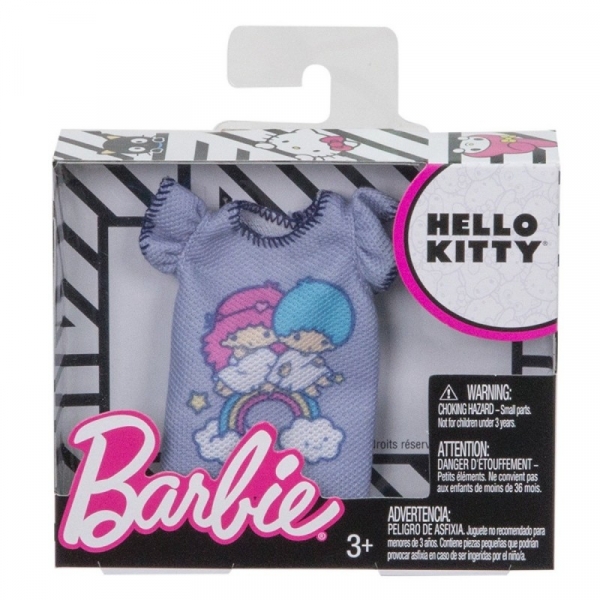 Barbie Hello Kitty szary top z bliźniakami (FLP40/FLP46)