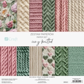 Zestaw papierów cozy knitted 30,5x30,5 24 kartki
