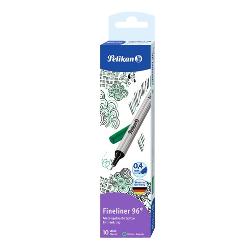 <img src='https://webimage.pl/pics/194/3/d4012700943194.png' style='height:440px' /> Cienkopis FineLiner 96 - zielony, 0,4mm