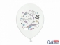 Balon gumowy Partydeco 30cm, Jednorożec, Pastel Pure White