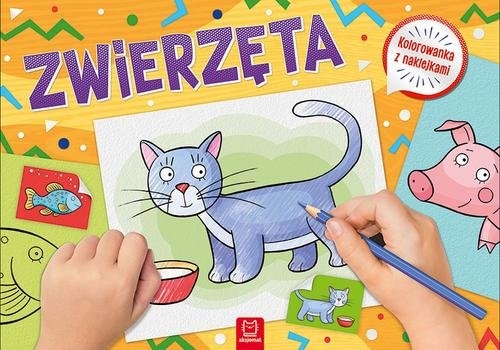 Zwierzęta Kolorowanka z naklejkami