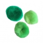 Pompony akrylowe, 30 szt. - tonacja zielona (283065)