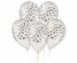 Balony Premium Hel konfetti srebrne 33cm 5szt
