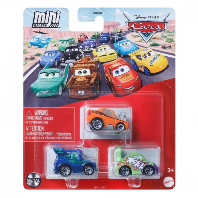 Cars Auta Mikroauta 3-pak