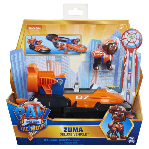 <img src='https://webimage.pl/pics/195/0/d5903076508195.jpg' style='height:440px' /> Zestaw z figurką Psi Patrol Film Pojazdy Bohaterów Deluxe Zuma (6060298/20130440)