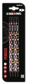 Ołówki z gumką Dom z papieru 4 szt. Blister