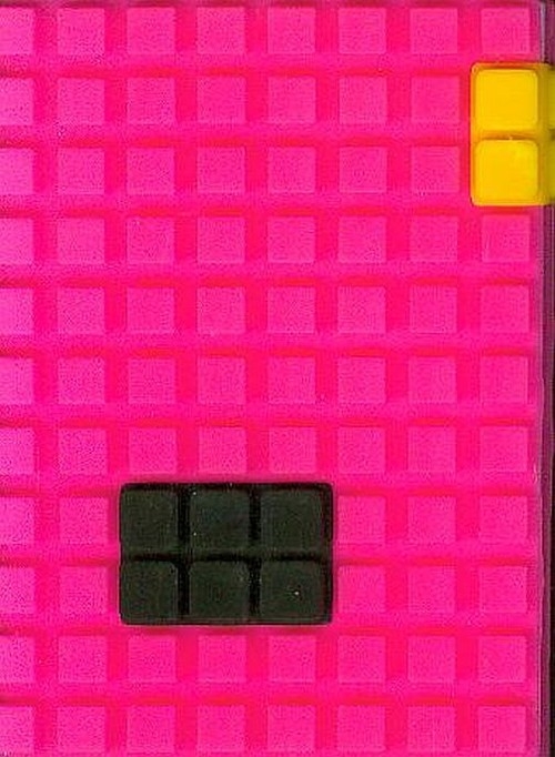 Notes silikonowy A7 Unipap Blocks  w kratkę 60 kartek ciemno różowy