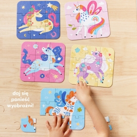 Puzzle - Baśniowe jednorożce