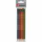 Ołówki Titanum z gumką HB, 6 szt. - Neon (394416)