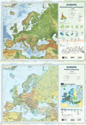 Mapa Europy A2 Dwustronna ścienna (10szt) - Praca zbiorowa