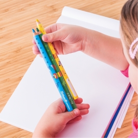 Kredki Pelikan Combino trójkątne grube, 12 kolorów