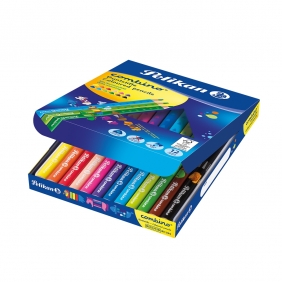 Kredki Pelikan Combino trójkątne grube, 12 kolorów