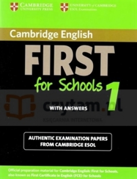First for Schools 1 SB w/ans - Corporate Author Cambridge ESOL