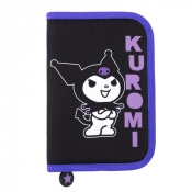 Piórnik dwuklapkowy bez wyposażenia - Kuromi Black