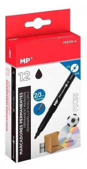 Marker permanentny do CD/DVD czarny (12szt)