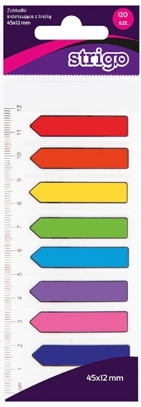 Zakładki indeksujące strzałka 45x12mm STRIGO