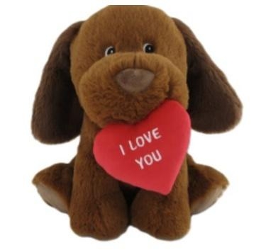 Piesek pluszowy z sercem 35cm