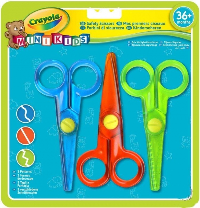 <img src='https://webimage.pl/pics/197/1/d0071662681197.jpg' style='height:440px' /> Nożyczki dekoracyjne bezpieczne 3szt CRAYOLA