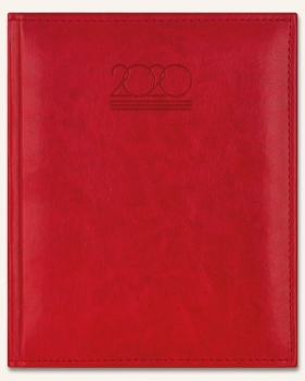 Kalendarz książkowy B6 Plus 2020 czerwony półmat