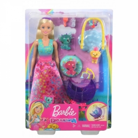 Barbie: Baśniowe Przedszkole - Lalka Księżniczka ze smokami i szczeniakiem (GJK49/GJK51)