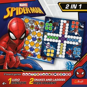 Trefl 2w1, Chińczyk / Węże i drabiny Spider-Man (02419)
