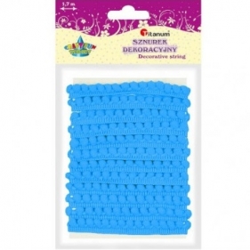 Sznurek dekoracyjny 1,7m - niebieski (339364)