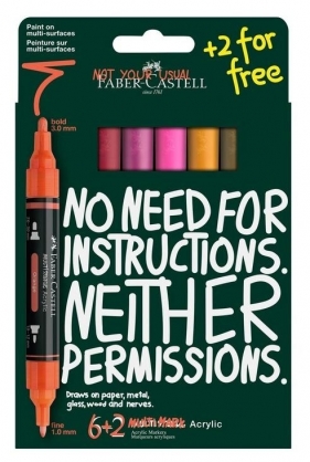 Markery akrylowe Multimark 8kol FABER CASTELL