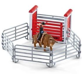 Schleich, Zestaw do ujeżdżania byka, z kowbojem (SLH41419)