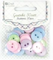 Guziki 15 mm 30 szt Pastel powder