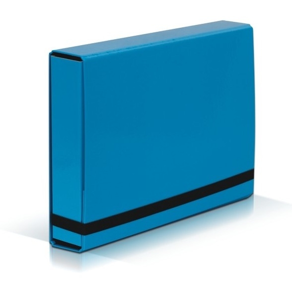 Teczki z gumką Vaupe box caribic A4 niebieski