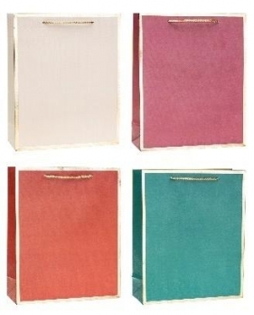 Torebka ozdobna 31x42x12cm hot-stamp mix ROZETTE