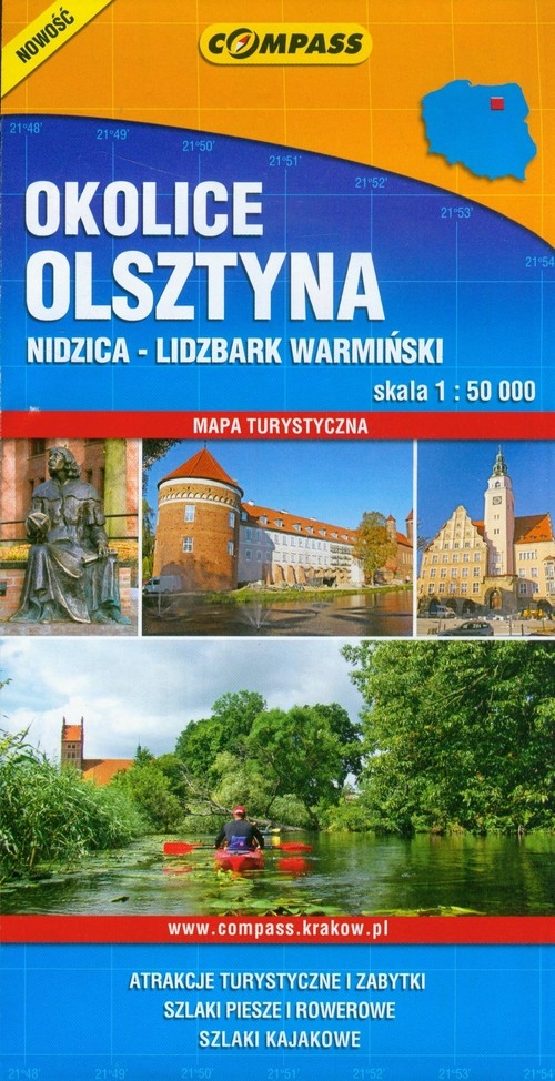 Okolice Olsztyna skala 1:50000