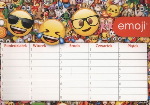 Plan lekcji Emoji  25 sztuk (PLNEM)