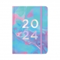 Kalendarz B6 codzienny 2024 - Kolorowy marmur
