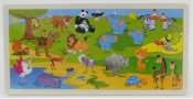 Układanka Puzzle Zwierzaki 45x22x0,5cm