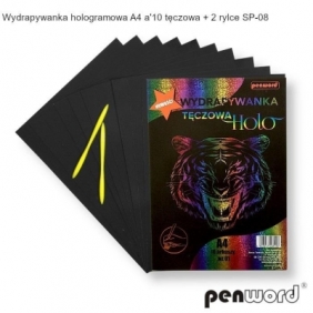 Wydrapywanka hologramowa A4 tęczowa