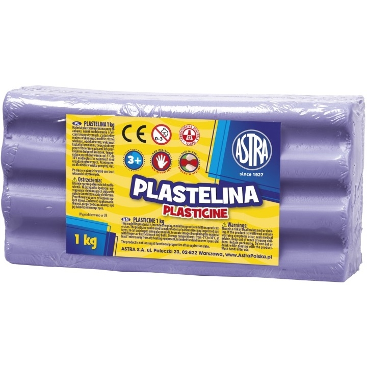 Plastelina Astra, 1 kg - fioletowa jasna (303111011)