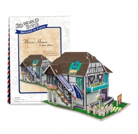 Puzzle 3D: Domki świata - Francja, Flower Shop (306-23120)