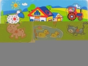 BRIMAREX Drewniane Puzzle Wieś