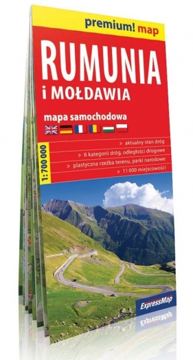 Rumunia i Mołdawia mapa samochodowa 1:700 000