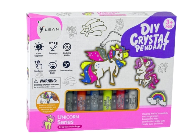 <img src='https://webimage.pl/pics/200/4/d5905323214200_2.png' style='height:440px' /> Witraże zawieszki DIY jednorożce 6szt