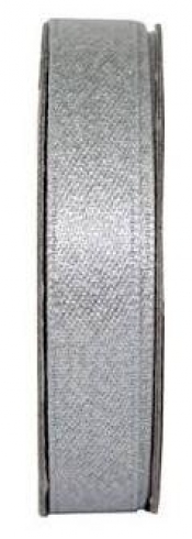 Tasiemka satynowa z brokatem 3m Soft Silver