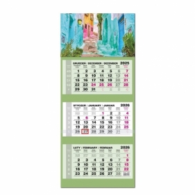 Kalendarz 2026 trójdzielny LUX gł. wypukła Maroko