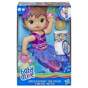 Lalka Baby Alive Migocząca Syrenka Brunetka (E3691)