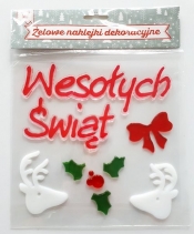 Naklejki żelowe Wesołych Świąt