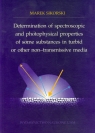 Determination of spectroscopic and photophysical properties of some substances Sikorski Marek
