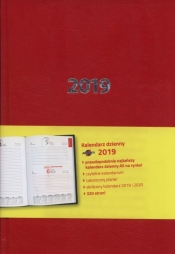 Kalendarz 2019 KKA5DE książ A5 dzienny czerwon