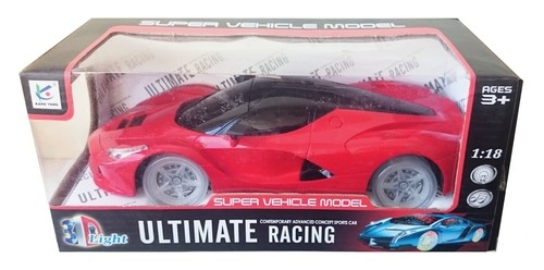 Samochód Ultimate Racing ze światłem i dźwiękiem czerwony 1:18